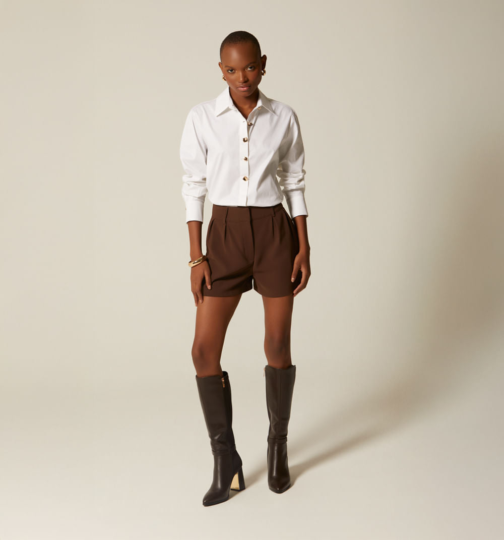 BLUSA CAMISERA LARGA BOTONES DE LUJO