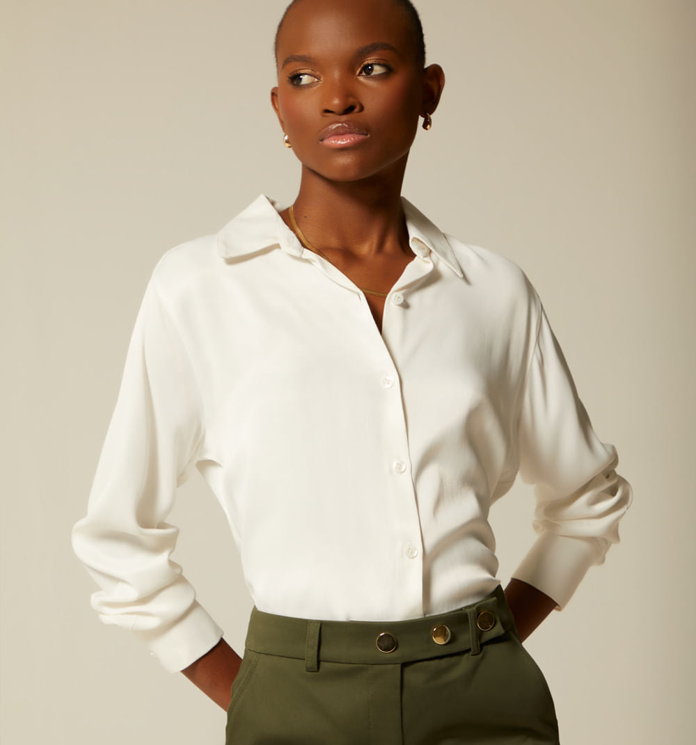 BLUSA CAMISERA MANGA LARGA