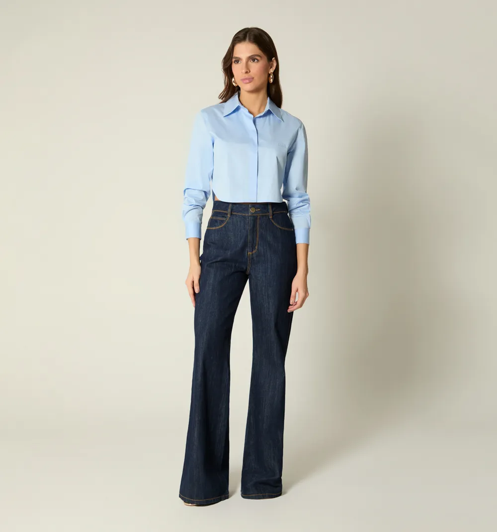 BLUSA CAMISERA MANGA LARGA