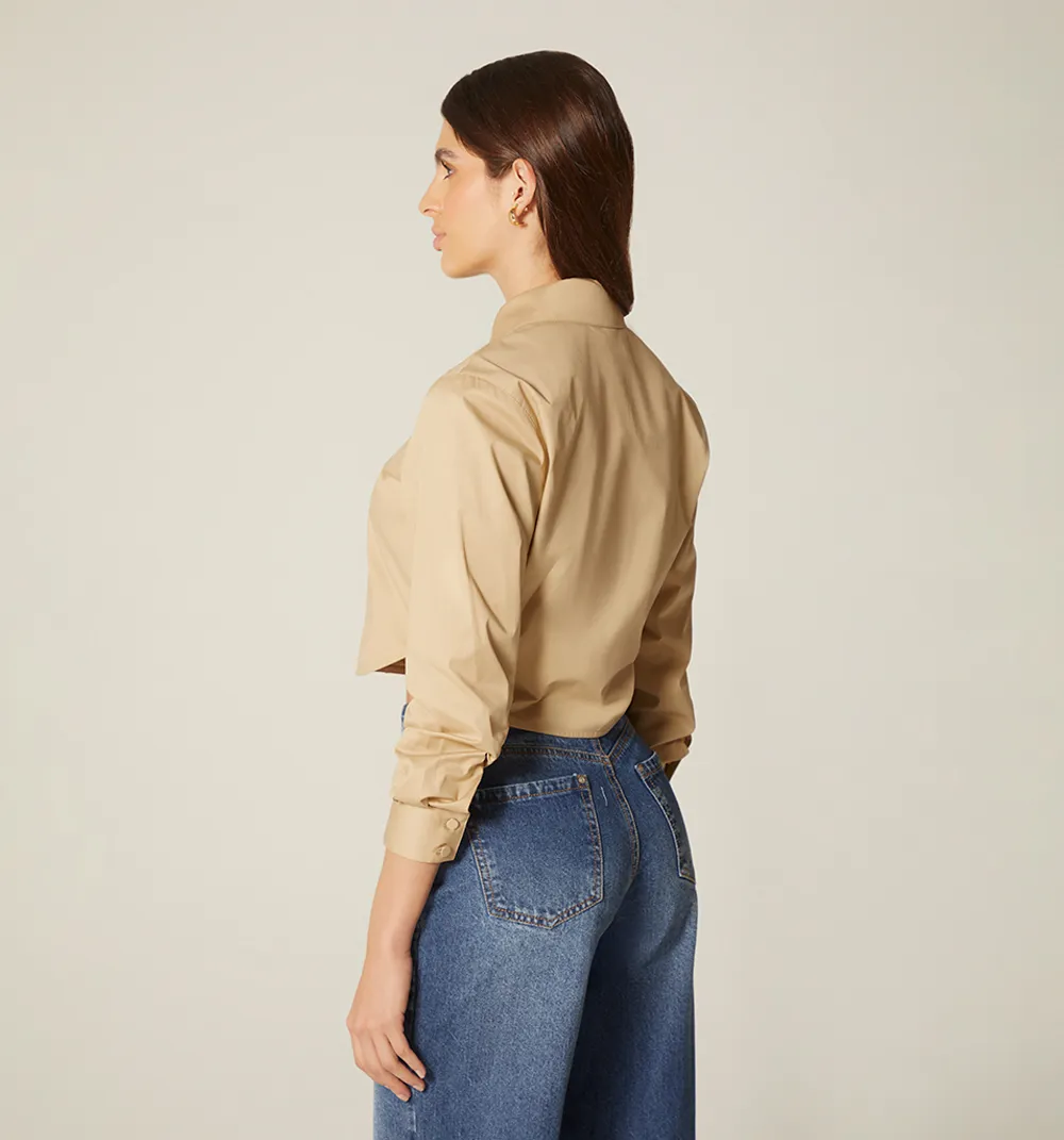 BLUSA CAMISERA MANGA LARGA