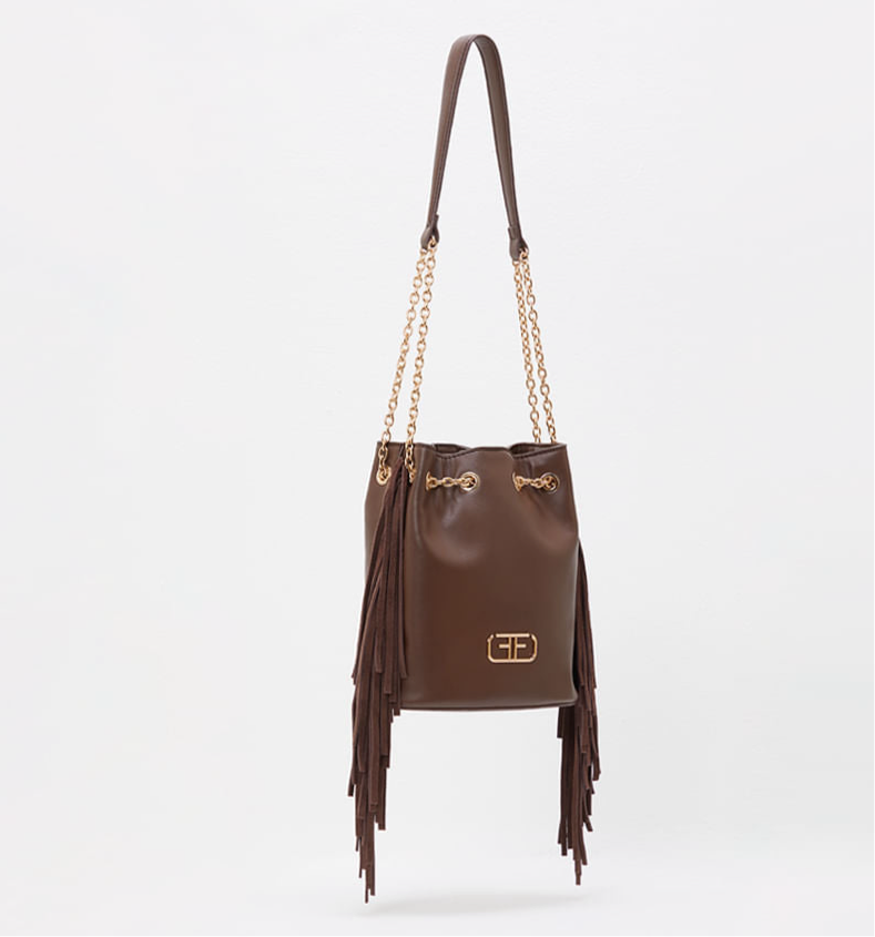 BOLSO DE HOMBRO CON FLECOS / ACCESORIO