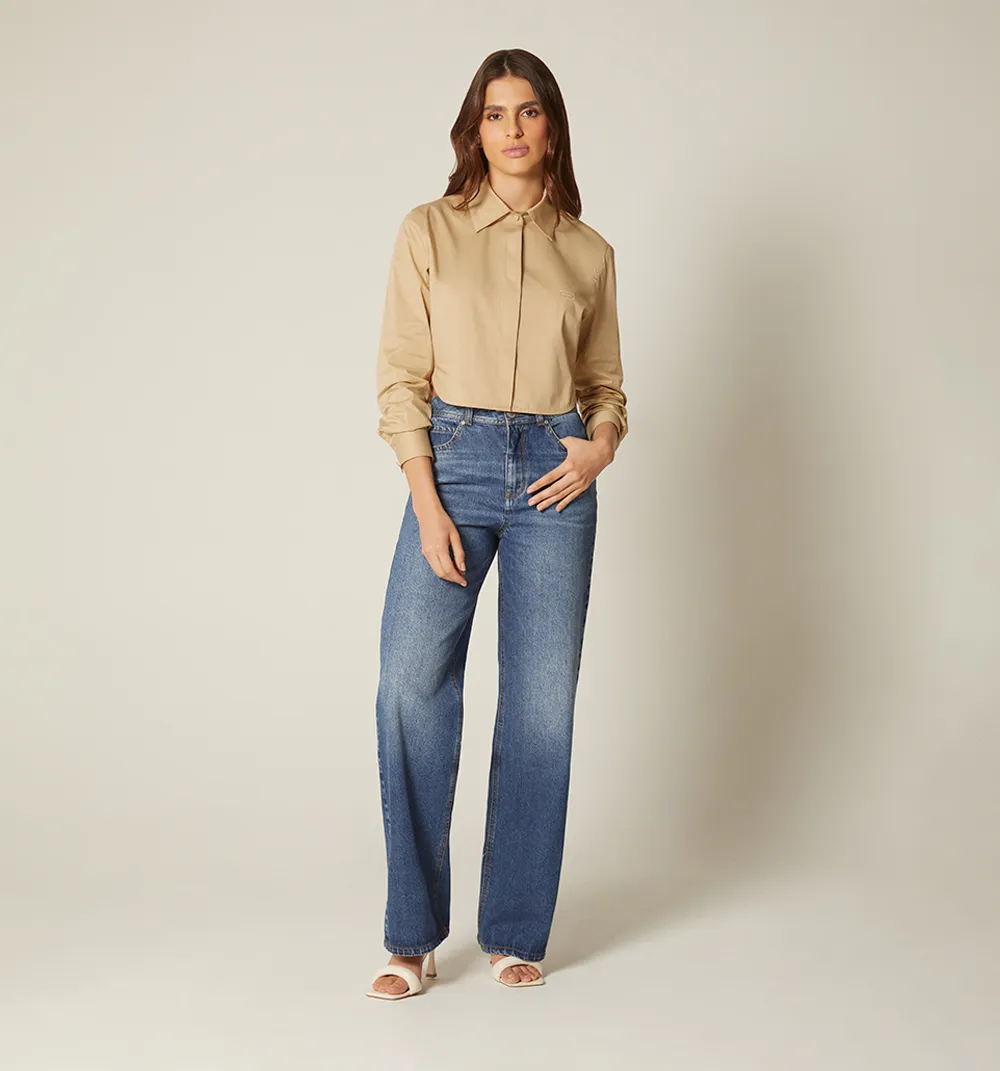 BLUSA CAMISERA MANGA LARGA