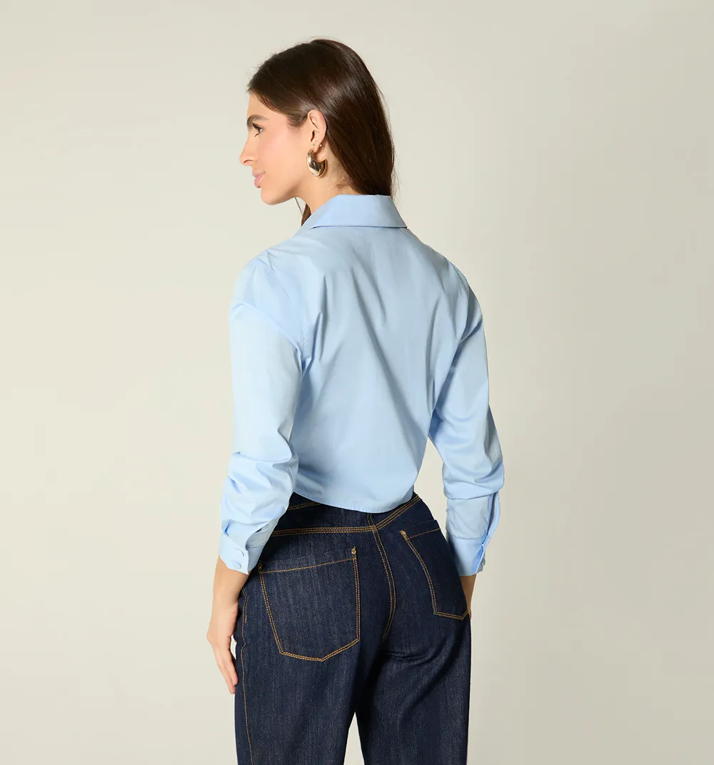 BLUSA CAMISERA MANGA LARGA