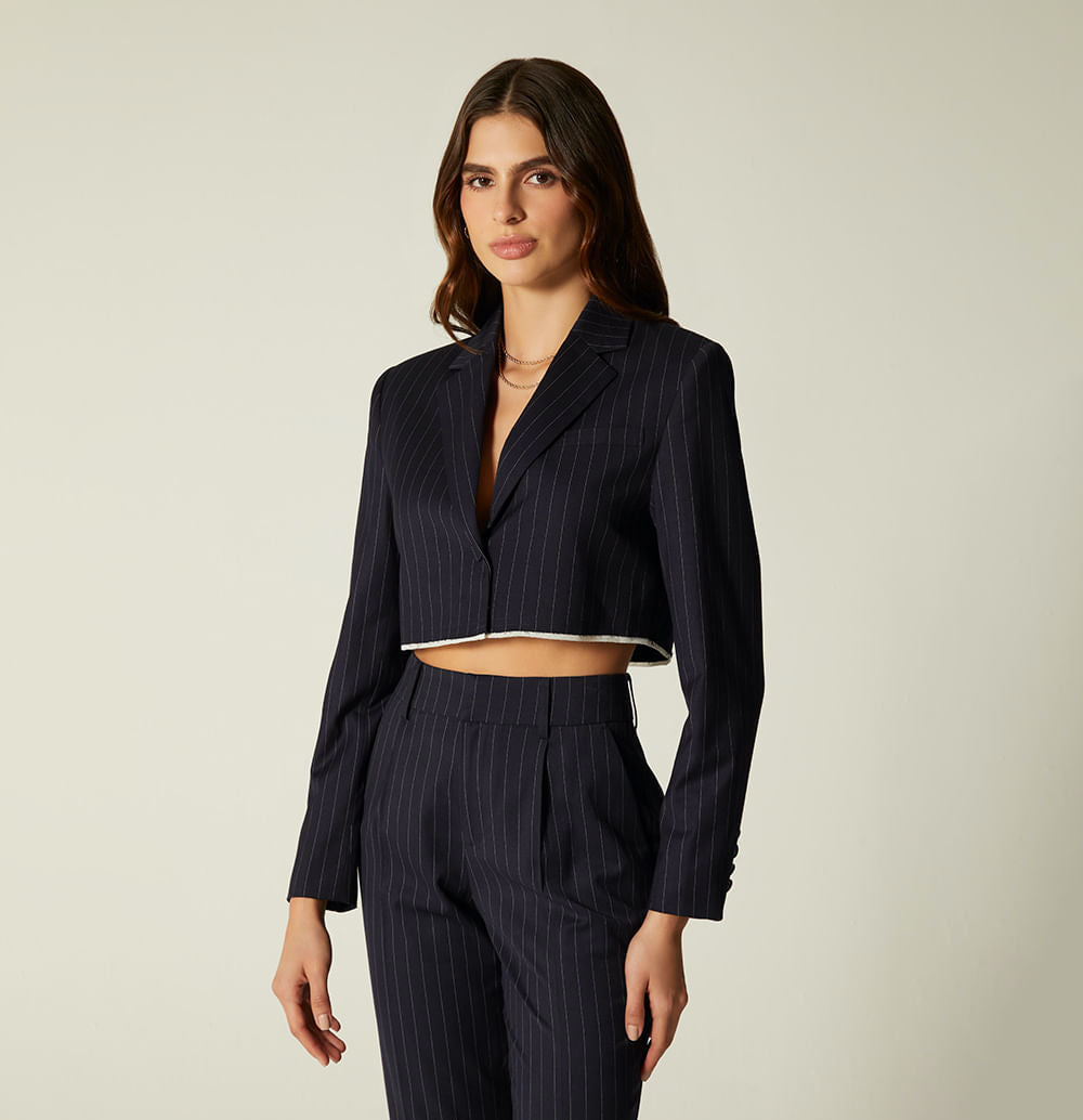 CHAQUETA BLAZER CROP