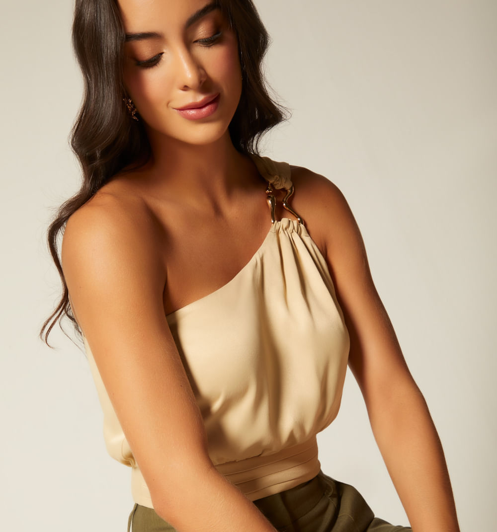 BLUSA ASIMETRICA AMARRE LATERAL