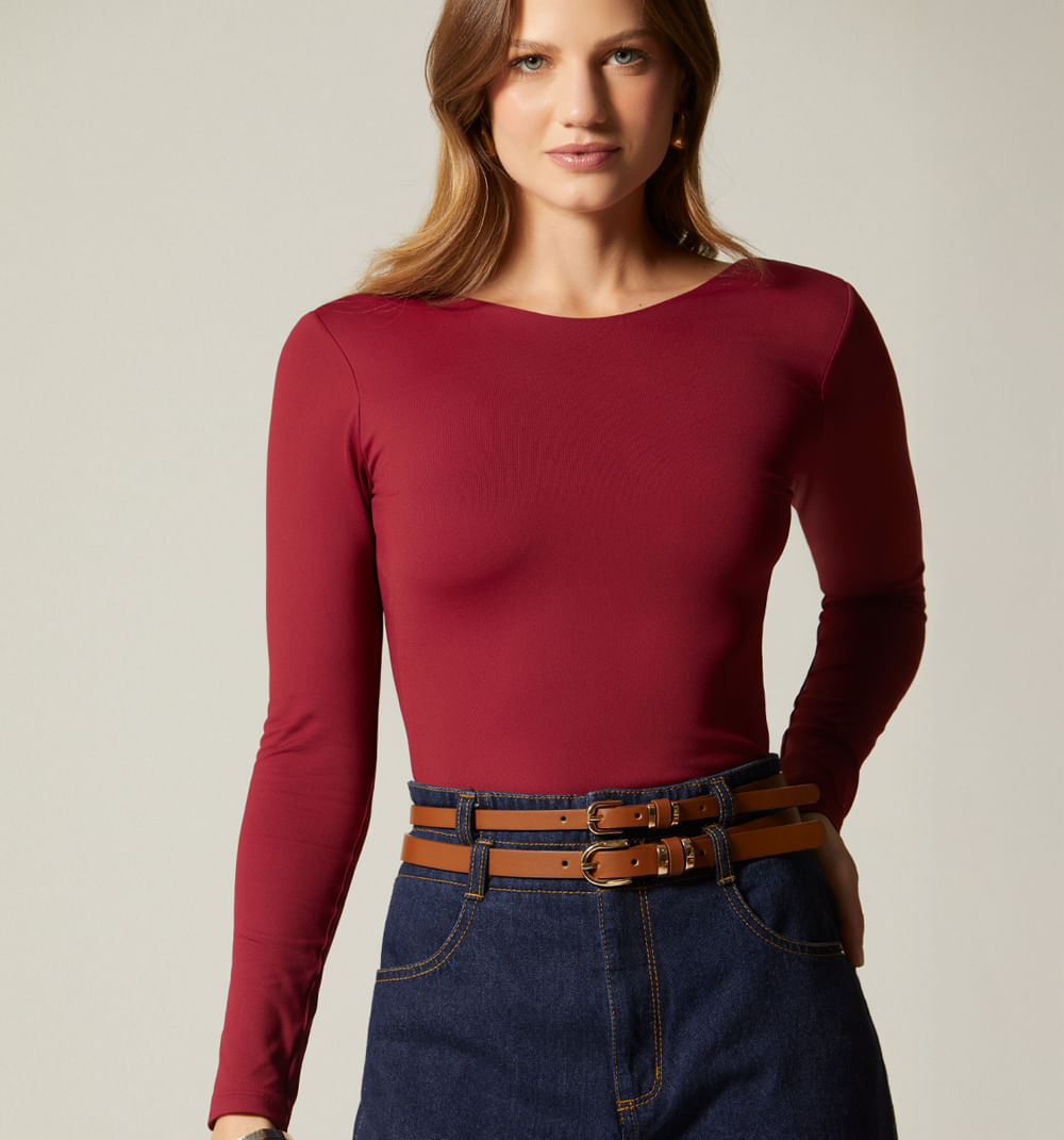 BODY MANGA LARGA CON ESCOTE EN ESPALDA