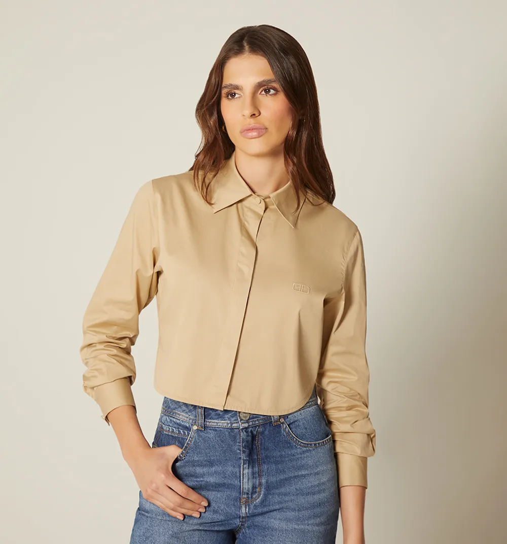BLUSA CAMISERA MANGA LARGA