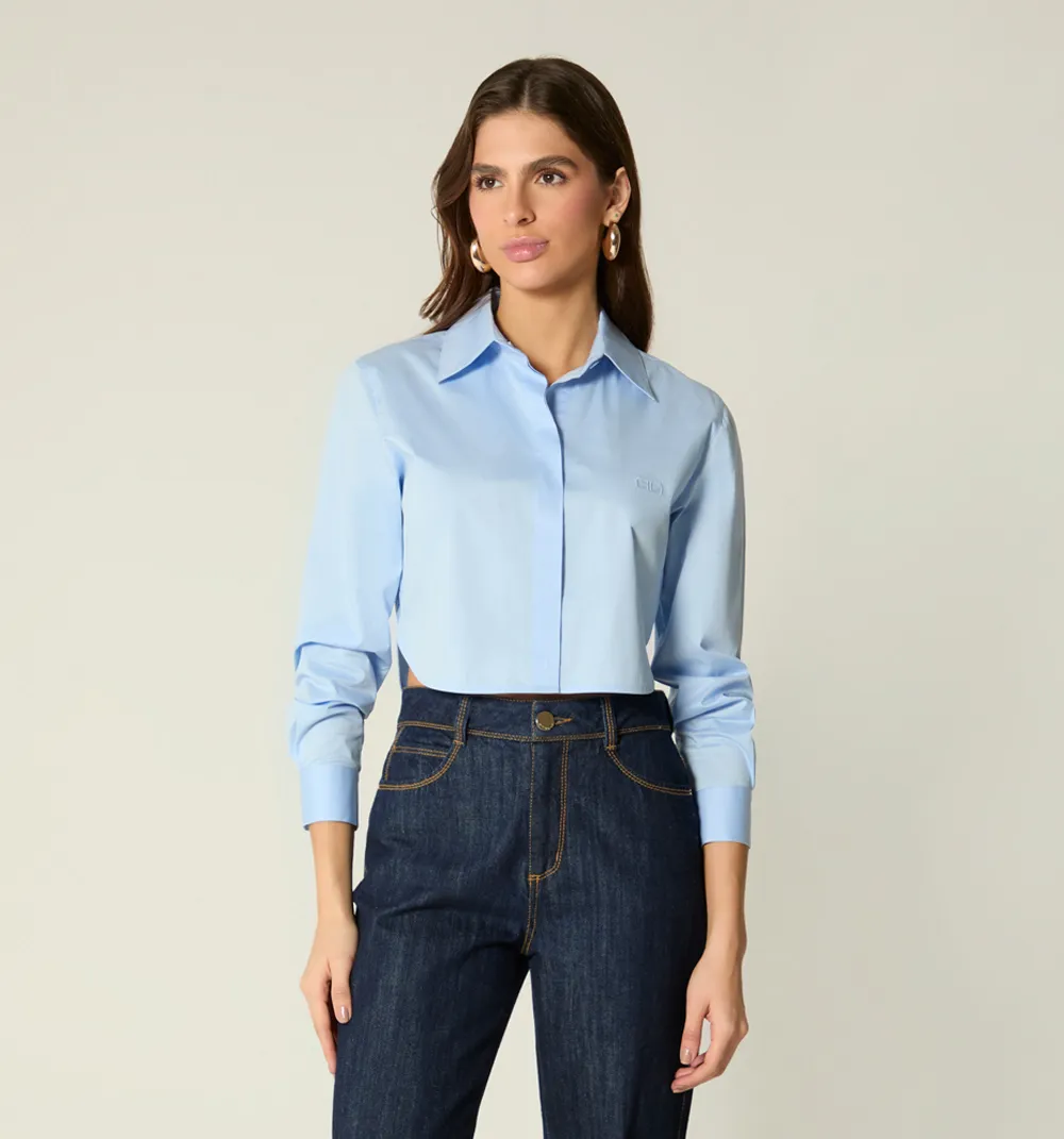 BLUSA CAMISERA MANGA LARGA