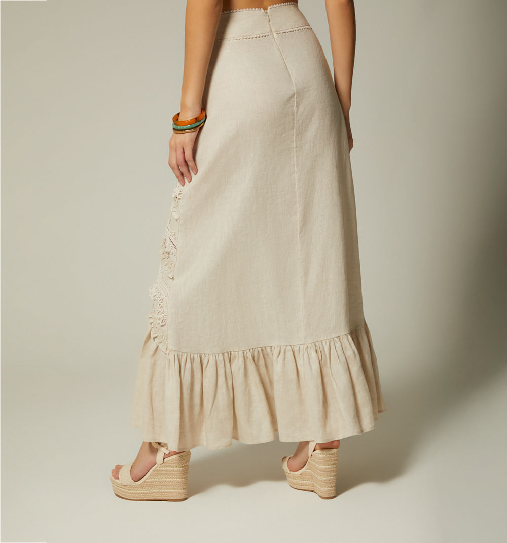 FALDA LARGA CON ALFORZAS