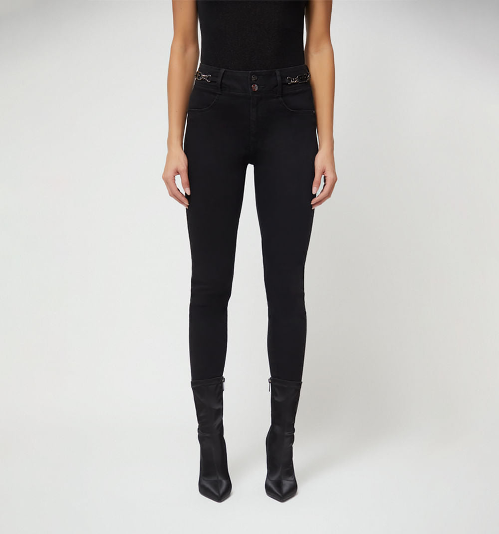 JEAN ULTRA SLIM TIRO ALTO HERRAJES