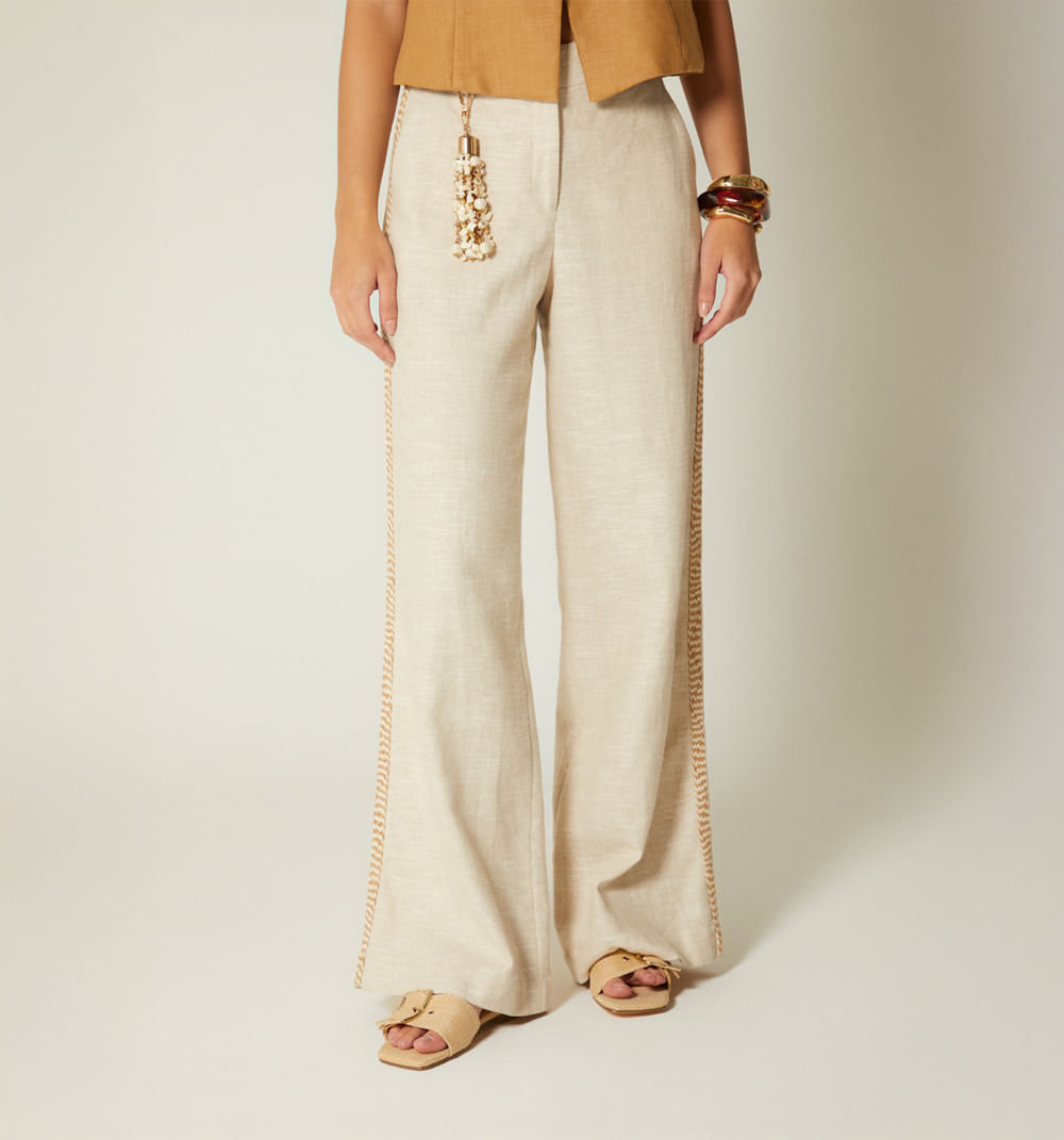 PANTALON TIRO ALTO CON INSUMO