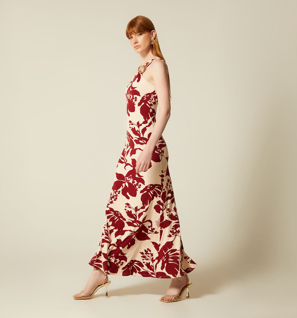 VESTIDO LARGO CON HERRAJE