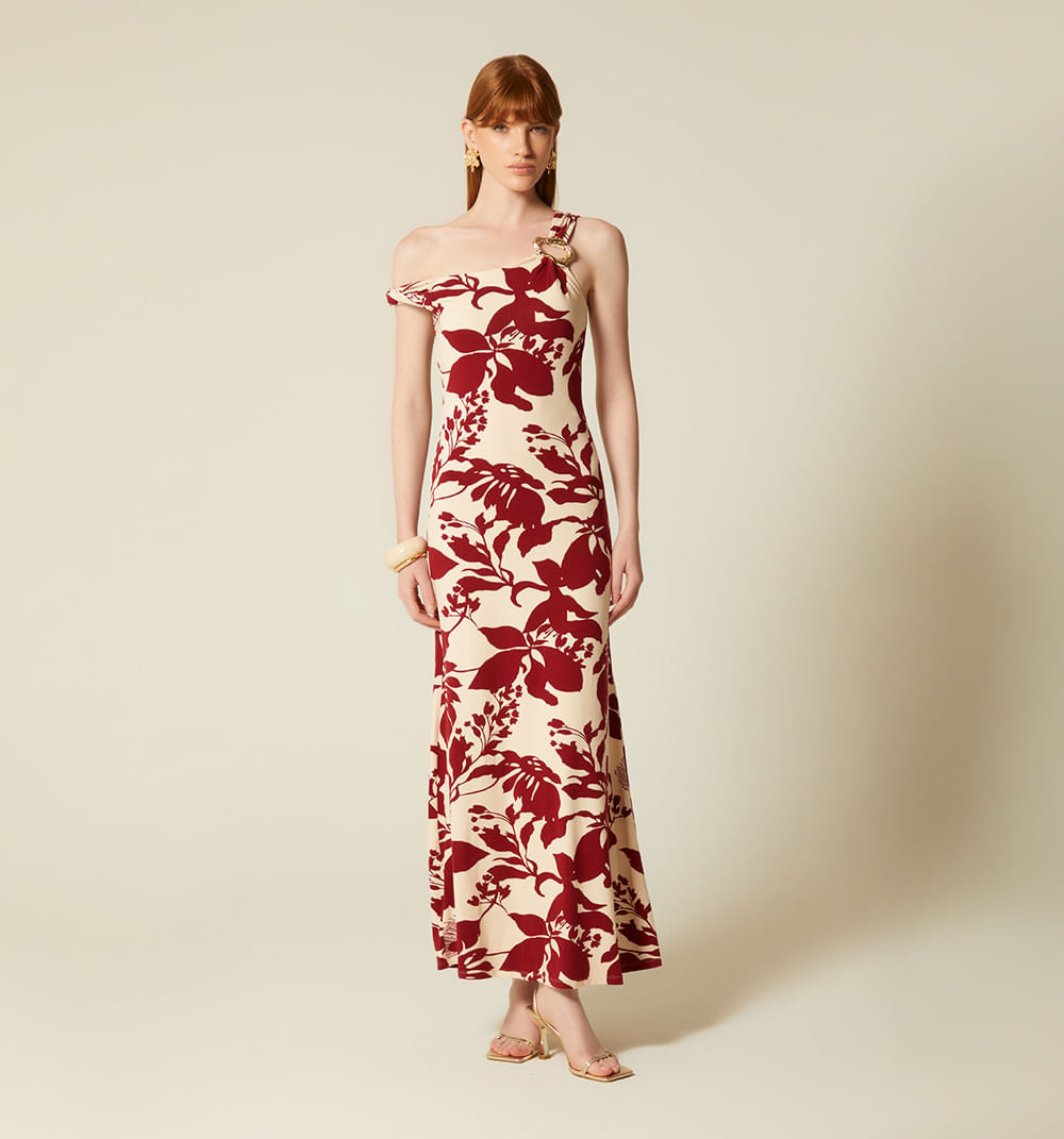 VESTIDO LARGO CON HERRAJE