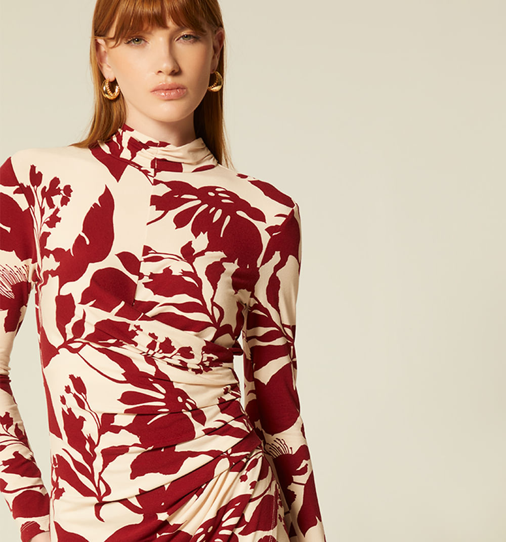 VESTIDO MIDI MANGA LARGA