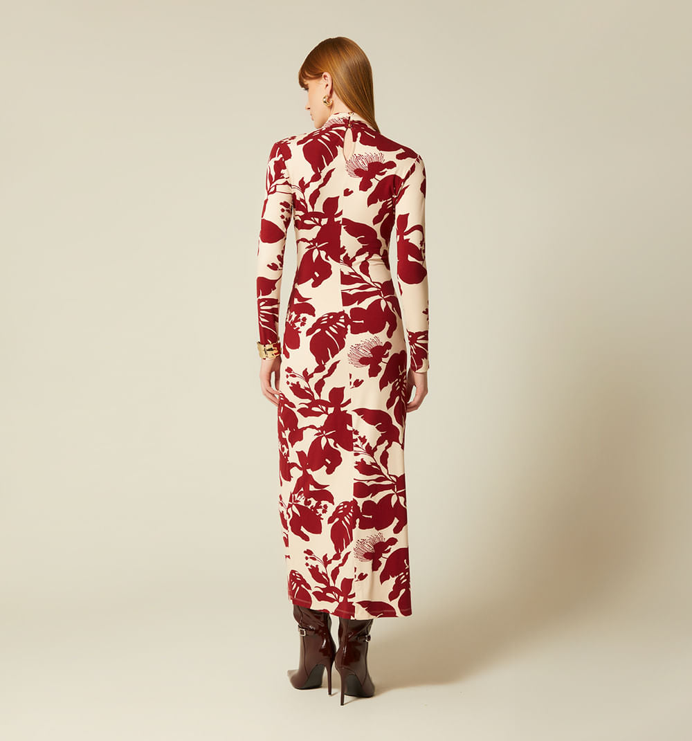 VESTIDO MIDI MANGA LARGA