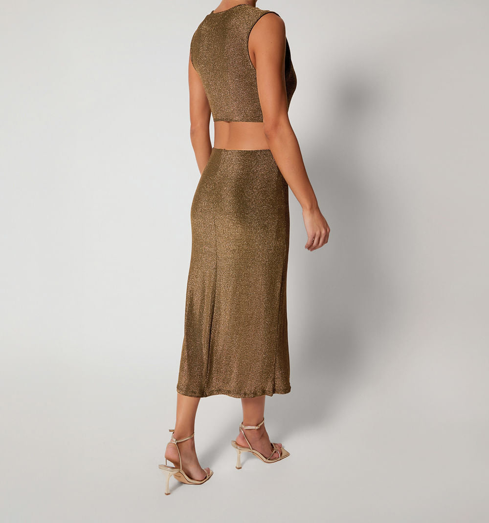 VESTIDO MIDI CON HERRAJE